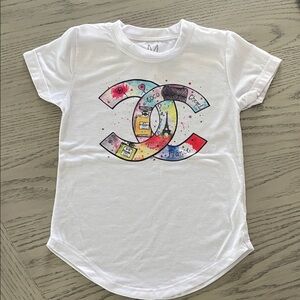 White Graphic Kids T-Shirt